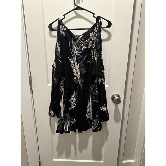 Free People Clear Skies Asymmetrical Cold Shoulder Blue Tunic Dress Size XS - Picture 6 of 6